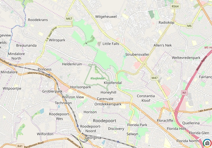 Map location of Kloofendal